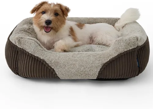 Vista 7 de Bedsure Cama Lavable para Perro Tamaño Pequeño Mediano - Cama Rectangular Esponjosa de Felpa para Mascotas Cama para Cachorro, Cómoda Pana de Forro