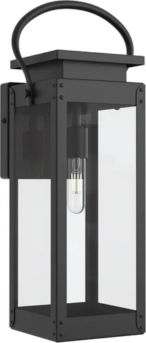 Vista 18 de Progress Lighting Union Square Collection - Lámpara de cristal plano transparente con 2 luces, para exteriores, acero inoxidable