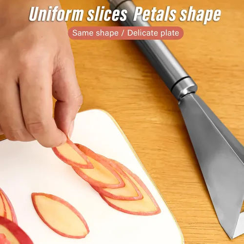 Vista 4 de Cuchillo para tallar frutas, acero inoxidable antideslizante cuchillas de grabado herramienta para tallar frutas, herramienta de cuchillo de canal
