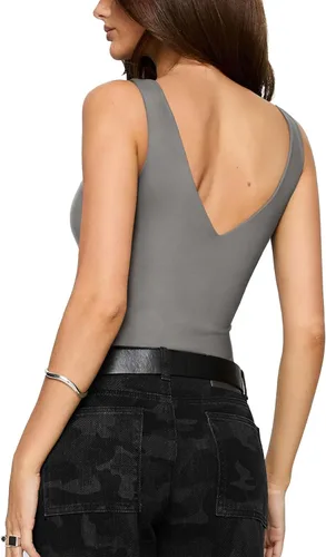 Vista 50 de REORIA Butsmooth® - Body sin mangas con cuello en V profundo y escote en V para mujer