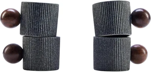 Vista 19 de Mini tazas de cerámica para café expreso, tazas Demitasse con mango redondo de madera a rayas verticales tazas de té (beige y azul, 2 unidades)