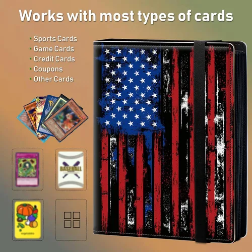 Vista 5 de Carpeta para tarjetas intercambiables, 4 bolsillos para tarjetas intercambiables, 160 bolsillos de doble cara, funda para tarjetas