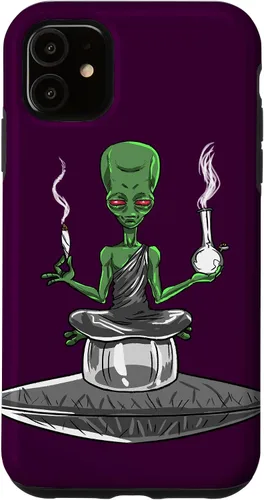 Vista 8 de Alien Smoker Bong Funny ET 420 Weed Space - Funda de regalo para iPhone 17