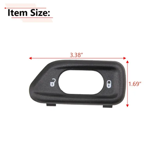 Vista 4 de RLB-HILON Bisel de interruptor de bloqueo de puerta, compatible con Jeep Wrangler JK, para 2011 2012 2013 2014 2015 2016 2017 2018 año