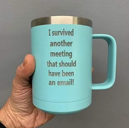 Vista 3 de Comfort House Taza personalizada con tus propias palabras, acero inoxidable con tapa superior deslizante, 15 onzas, # J0224