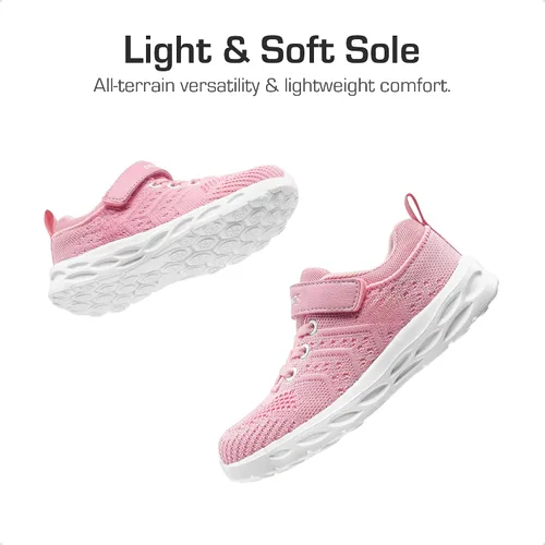 Vista 4 de DREAM PAIRS Zapatos deportivos para niños y niñas, tenis para correr y escuela, para niños pequeños y grandes