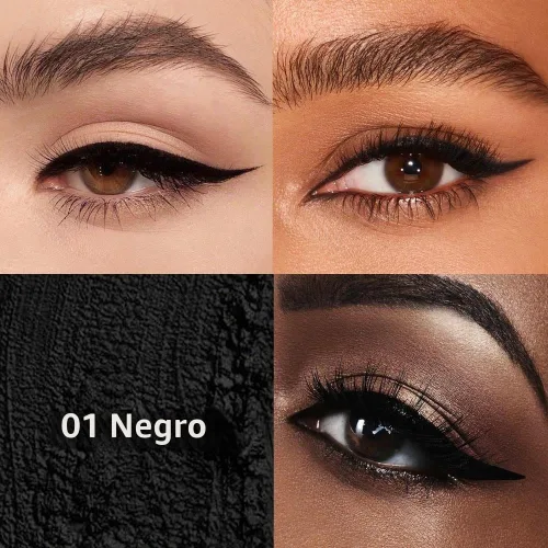 Vista 3 de Kaely Lápiz Delineador de Ojos Negro Waterline, Lápiz Delineador de Gel Multiusos Afilable, Delineador de Ojos Resistente al Agua a Prueba de A-01
