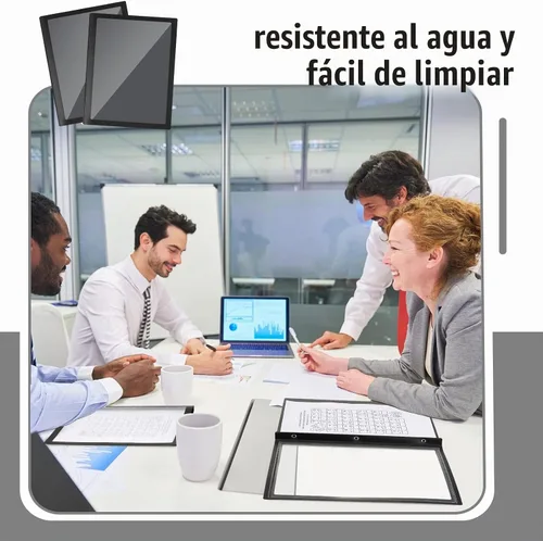 Vista 6 de Teling 24 portadas de informes con carpetas de presentación de 3 puntas Negro