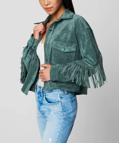 Vista 3 de BLANKNYC Ropa de lujo para mujer chaqueta tipo camisa de ante sintético abrigo cómodo y elegante