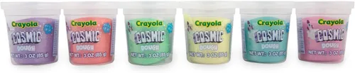 Vista 4 de Crayola Cosmic Dough 20pk x 3oz - Juguetes especiales para niños, recuerdos de fiesta, artículos escolares - Masa para modelar brillante no tóxica