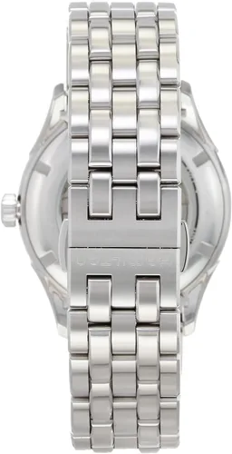 Vista 3 de Hamilton Jazzmaster Reloj automático suizo de corazón abierto de 1654in esfera azul pulsera de acero inoxidable plateado modelo H32705142 Azul
