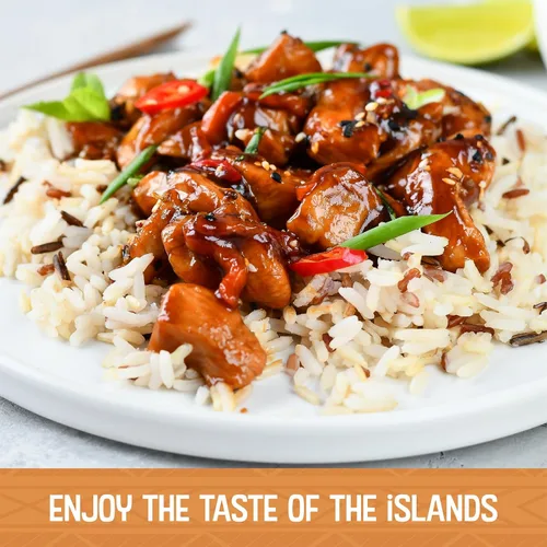 Vista 5 de Aloha Shoyu - Salsa picante Da Yaki - Calor dulce para adobo o glaseado - Hecho en Hawái - Botella de 15 onzas