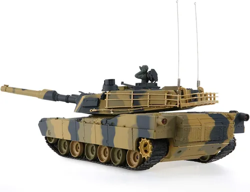 Vista 3 de POCO DIVO RC Tanque Airsoft Panzer a escala 1/24, modelo militar, vehículo infrarrojo