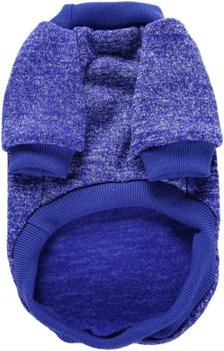 Vista 6 de Ropa para mascotas, suéter suave, cálido y grueso, suéter de invierno para perros (talla S, color azul oscuro) Jecikelon pullover pet apparel for