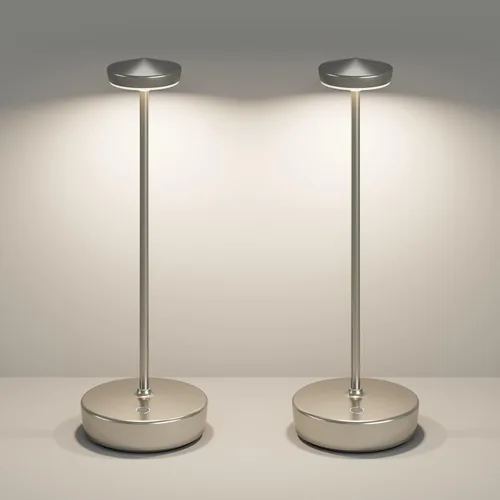 Vista 11 de Lámpara de mesa LED recargable inalámbrica, lámpara de mesa de 5000 mAh con tacto para exterior, lámpara de mesa portátil con batería, con función