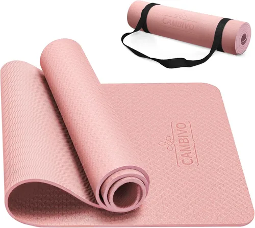 Vista 16 de CAMBIVO Tapete de yoga para mujeres, hombres y niños, 1/3, 1/4 y 2/5 pulgadas, extra grueso, antideslizante, 72 x 24 pulgadas, tapete de yoga