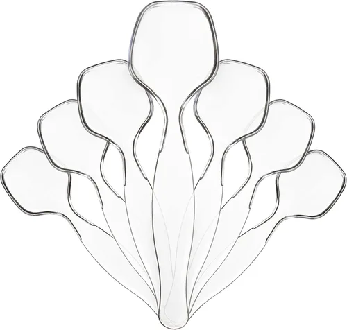 Vista 4 de Exquisite Paquete de 4 tenedores de plástico para servir, resistentes, desechables, aptos para lavavajillas, sin BPA, transparentes, perfectos
