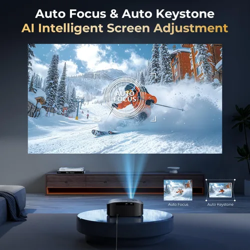 Vista 7 de GOODEE Mini Projector [Official Licensed Google TV] Built-in Apps