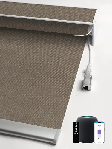 Vista 22 de SmartWings Persianas enrollables PoE, 1% de apertura, color beige Aventus 1% Apertura Beige