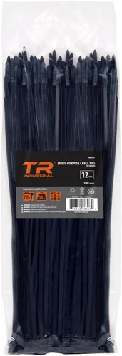 Vista 11 de Cable lazos multiuso TR Industrial TR88301 (100 piezas), 4 pulgadas, negro