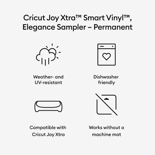 Vista 3 de Cricut Joy Xtra - Muestra permanente de vinilo inteligente - Elegancia