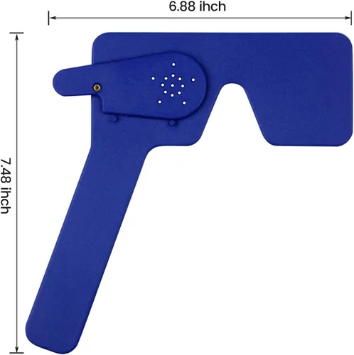 Vista 6 de Medarchitect - Oclusor oftálmico para ojos con 14 agujeros, color azul Plástico de alto impacto, limpieza reutilizable sin disolventes y diseño