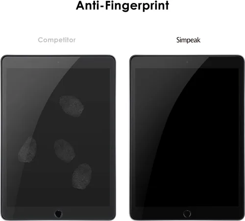Vista 2 de Simpeak 2 protectores de pantalla compatibles con iPad 10.2 (modelo 2021/2020/2019, 9ª/8ª/7ª generación), vidrio templado HD premium completo