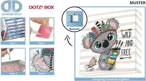 Vista 4 de DIAMOND DOTZ Barbie - Juego de pintura original de diamantes 5D, 'I Believe', juego creativo con piedras brillantes, aprox. 11.0 x 11.0 in, juego