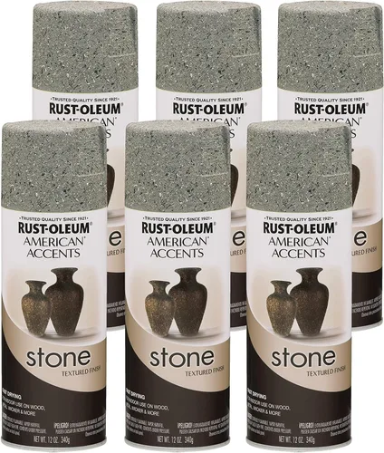 Vista 11 de Rust-Oleum 7992830 Stone Creations - Pintura en aerosol, 12 onzas, piedra gris Gris (Gray Stone)
