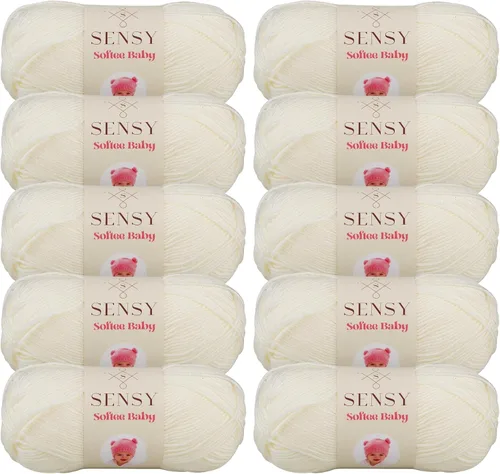 Vista 54 de Sensy Softee Hilo para Bebé, 3.5 oz, 275 yardas, Gauge 3 Light (Almendra)