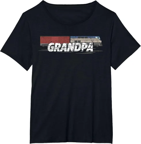 Vista 93 de RC Model Train Shirt Grandpa Train Boxcar HO Scale T-Shirt Negro