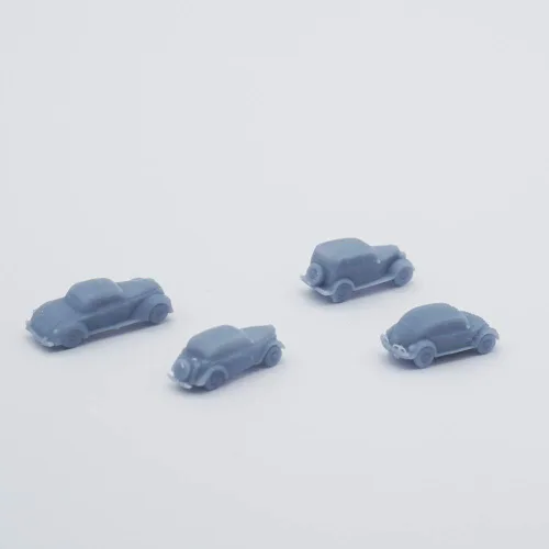 Vista 2 de Outland Models Modelo Ferrocarril Vintage Classic City Autos Coches Set 1:220 Escala Z