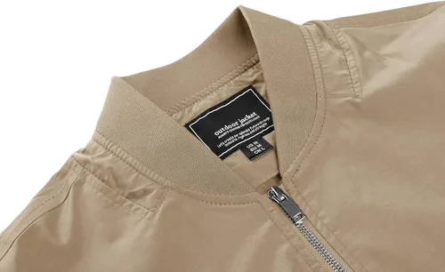 Vista 3 de MAGNIVIT Chaqueta bomber ligera para hombre con cremallera completa cortavientos