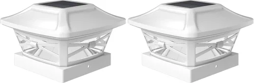 Vista 11 de Davinci Lighting Renaissance Luces Solares para Tapas de Postes Exteriores - Incluye Bases para Postes 4x4 5x5 6x6 - Luz LED Brillante - Blanco