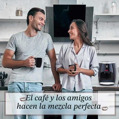 Vista 7 de Moss & Stone - Mini cafetera de goteo de 2 tazas con tazas de 5 onzas, cafetera pequeña