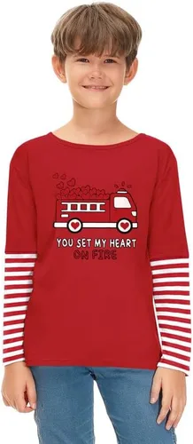 Vista 2 de BesserBay Camisa unisex de manga larga para niños de 4 a 12 años