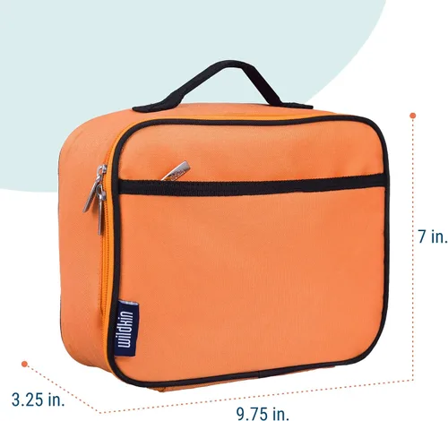 Vista 3 de Wildkin Lonchera para niños con aislamiento – Duradera y reutilizable para la escuela y los viajes - Naranja Bengala Lonchera aislada y limpia