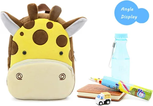 Vista 7 de Mochila de neopreno 3D para niños con dibujos animados de animales, bolsas informales de resistencia al agua de jardín de infancia bolsa