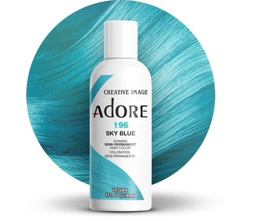 Vista 100 de Adore Tinte semipermanente verde para el cabello, vegano y sin crueldad, 4 onzas líquidas, 163 Green Apple (paquete de 1)