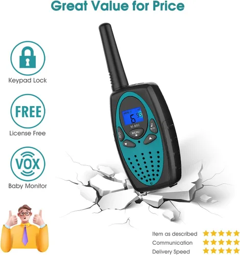 Vista 4 de Walkie Talkies de largo alcance Topsung M880, Radio bidireccional para adultos con pantalla LCD/Walkie Talkies resistentes con cancelación de ruido