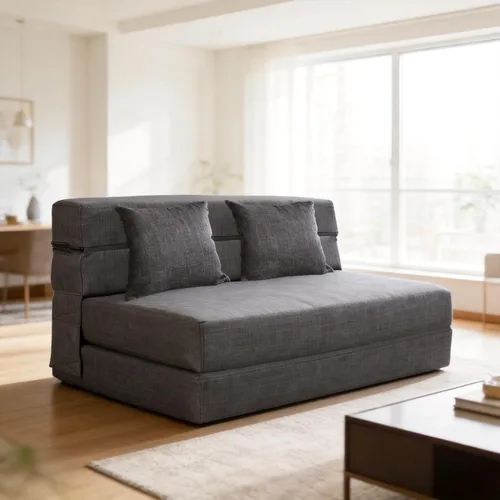 Vista 12 de Nigoone Sofá Cama Futón, Silla Plegable Versátil para Dormir con Almohada, Espuma Viscoelástica de Soporte, Tela de Pana Suave, Sofá de Piso Negro