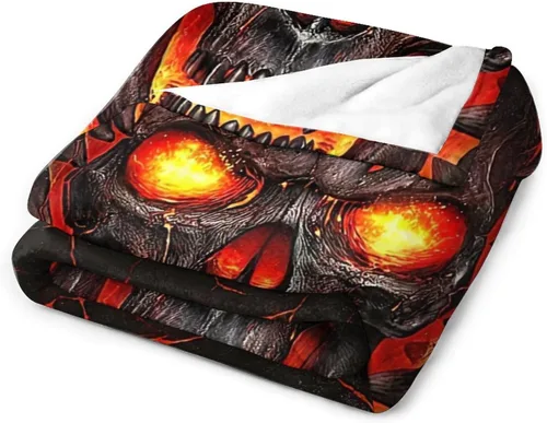 Vista 3 de Manta de Calavera Regalos Horribles para Niños y Niñas Mantas de Tiro de Fantasma Manta Suave Manta Cálida de Vellón Franela Mantas de Felpa