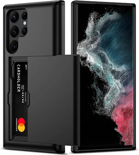 Vista 19 de Nvollnoe Funda para Samsung S22 con tarjetero 5G de 6.1 pulgadas, delgada, de doble capa, resistente, protector para Galaxy S22, funda con ranura
