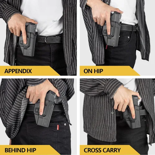 Vista 4 de OWB Holster for Taurus G2C/G3C, PT111/PT140 G2, G3C Toro – Index/Thumb Release, RDS Ready Options, Paddle/Clip/IWB Carry, Adjustable Cant, No