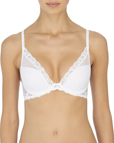 Vista 75 de Natori - Sujetador de encaje para mujer con inmersión, diseño de plumas Cafe