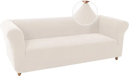 Vista 22 de Turquoize Funda elástica para silla estilo Chesterfield para sala de estar, 1 pieza, funda de sofá suave y antideslizante con tela jacquard gruesa