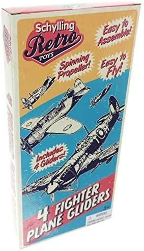 Vista 3 de Schylling Retro Gliders - Aviones deslizantes con hélices giratorias (paquete de 4)