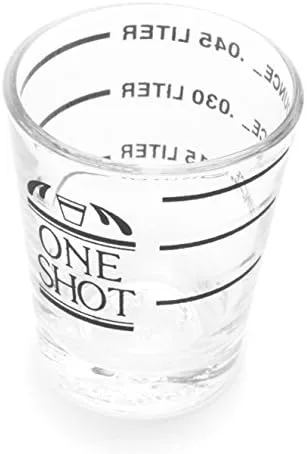 Vista 3 de Fox Run Vaso de chupito de medición, 2 x 2 x 2.25 pulgadas, transparente, 1 unidad (paquete de 1)