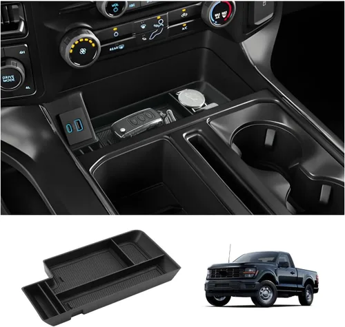 Vista 19 de LUWU Bandeja organizadora para consola central Ford Edge 2024 2020 2021 2022 2023 2024 Ford Edge SE/SEL/ST-Line/Titanio/ST, organizador de consola