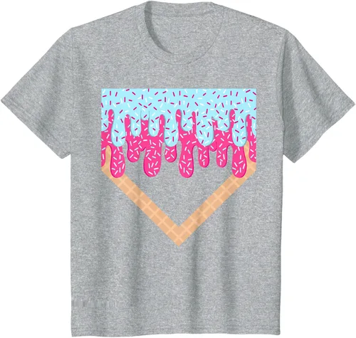 Vista 57 de Baseball Drip Boys Home Plate Ice Cream Sport Players & Fans Camiseta